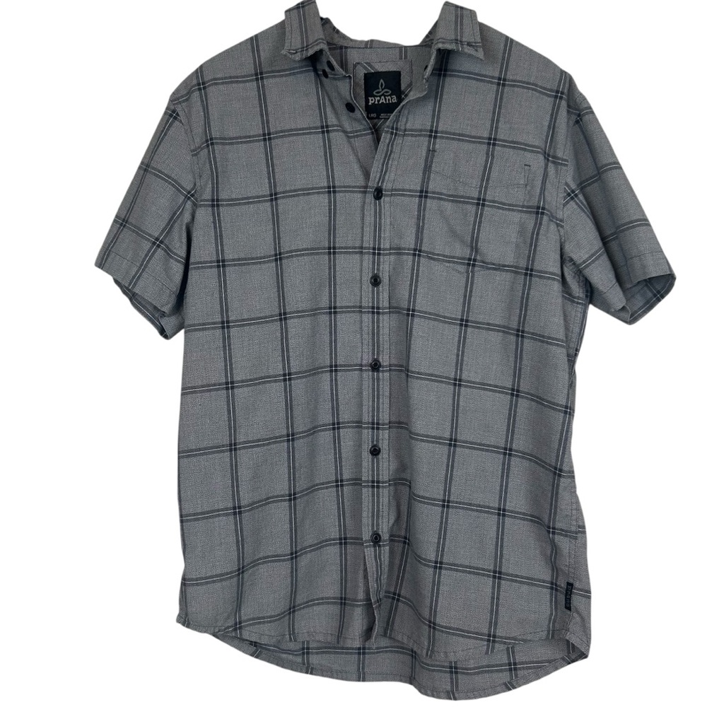Prana Gray Plaid Men's Shirt
